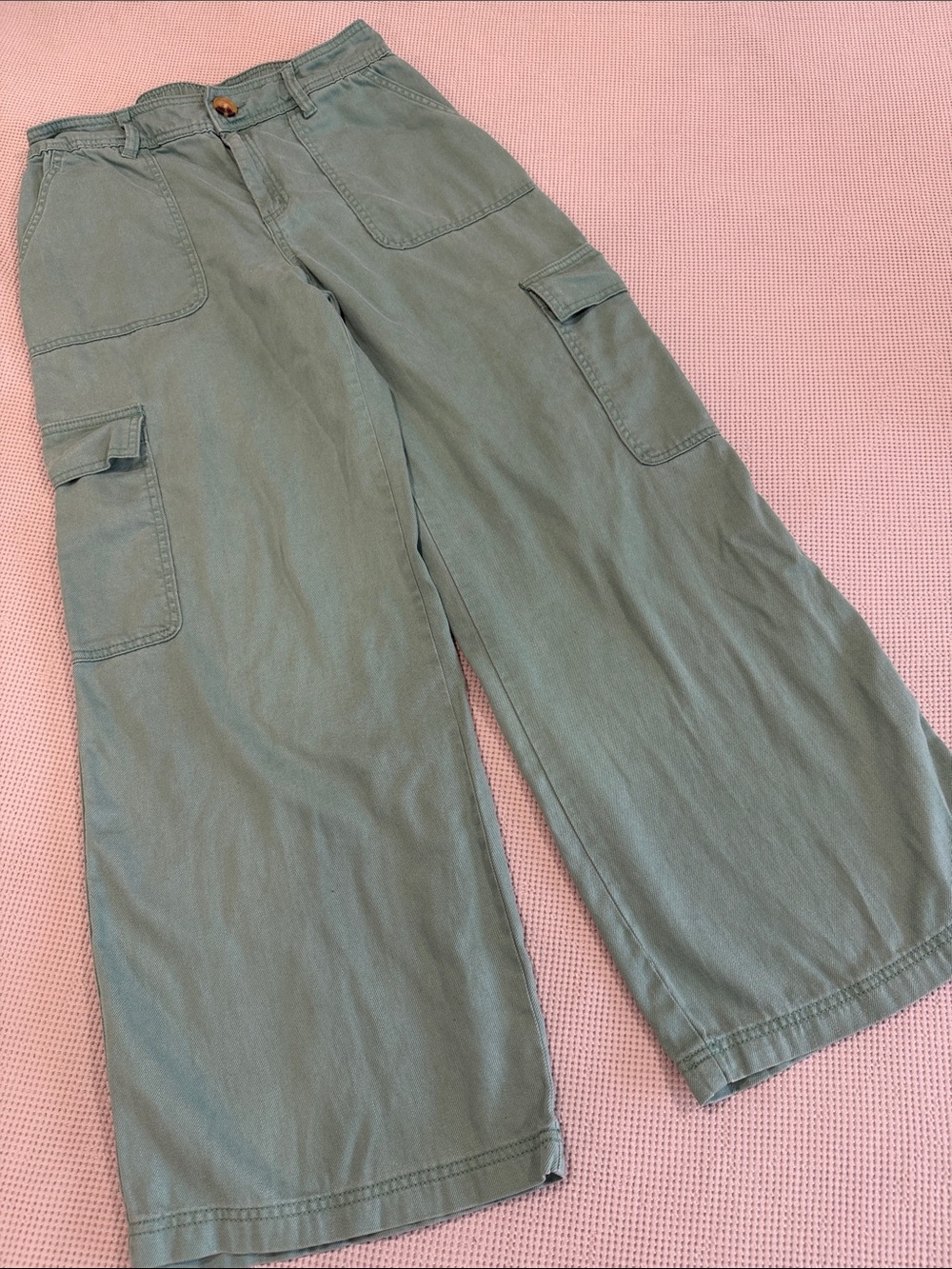 Style & Co. Wide-Leg Cargo Pants in Sage